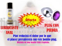 LUBRICANTE ANAL PLUG CON PIEDRA DIAMANTE